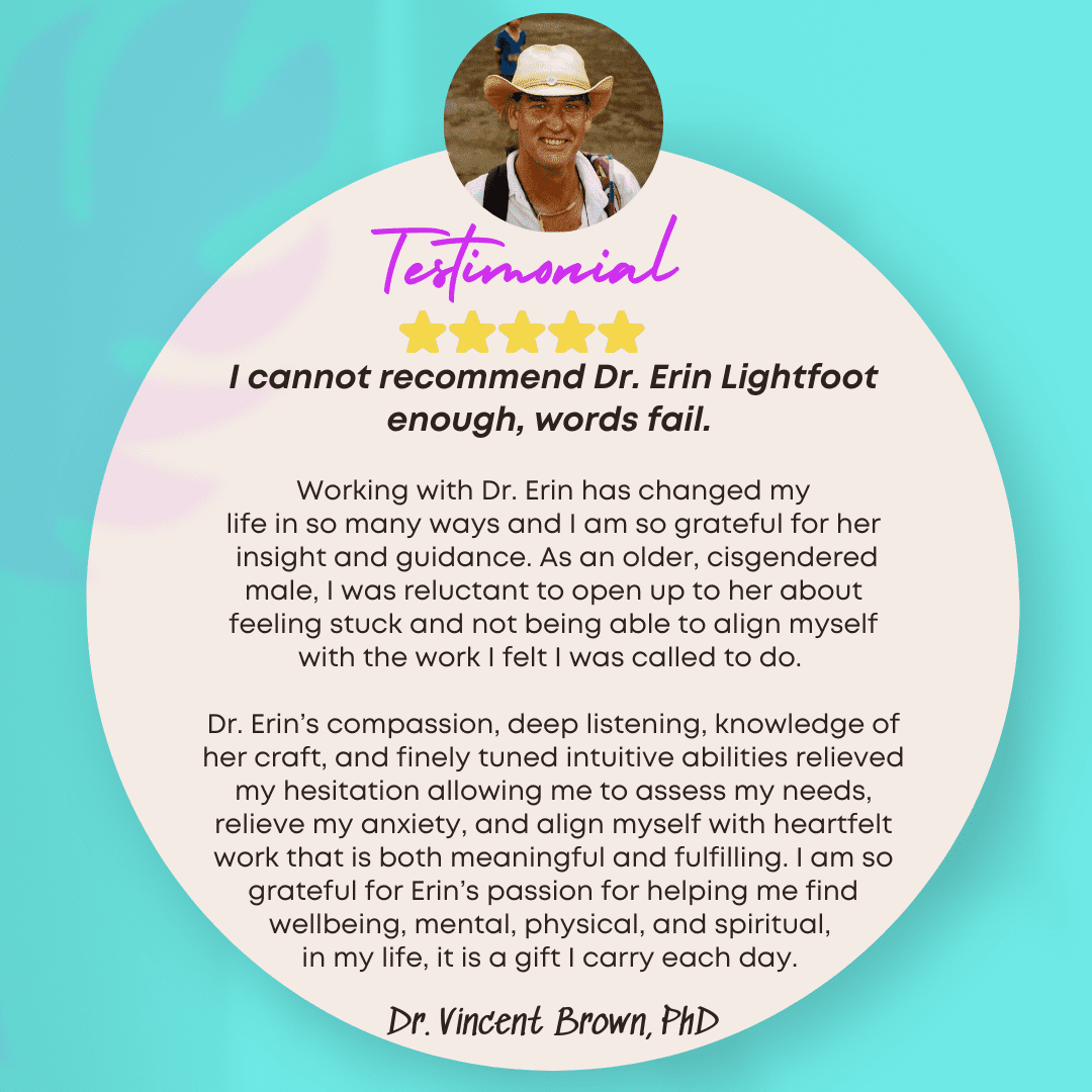 Testimonial for Dr. Erin Lightfoot.